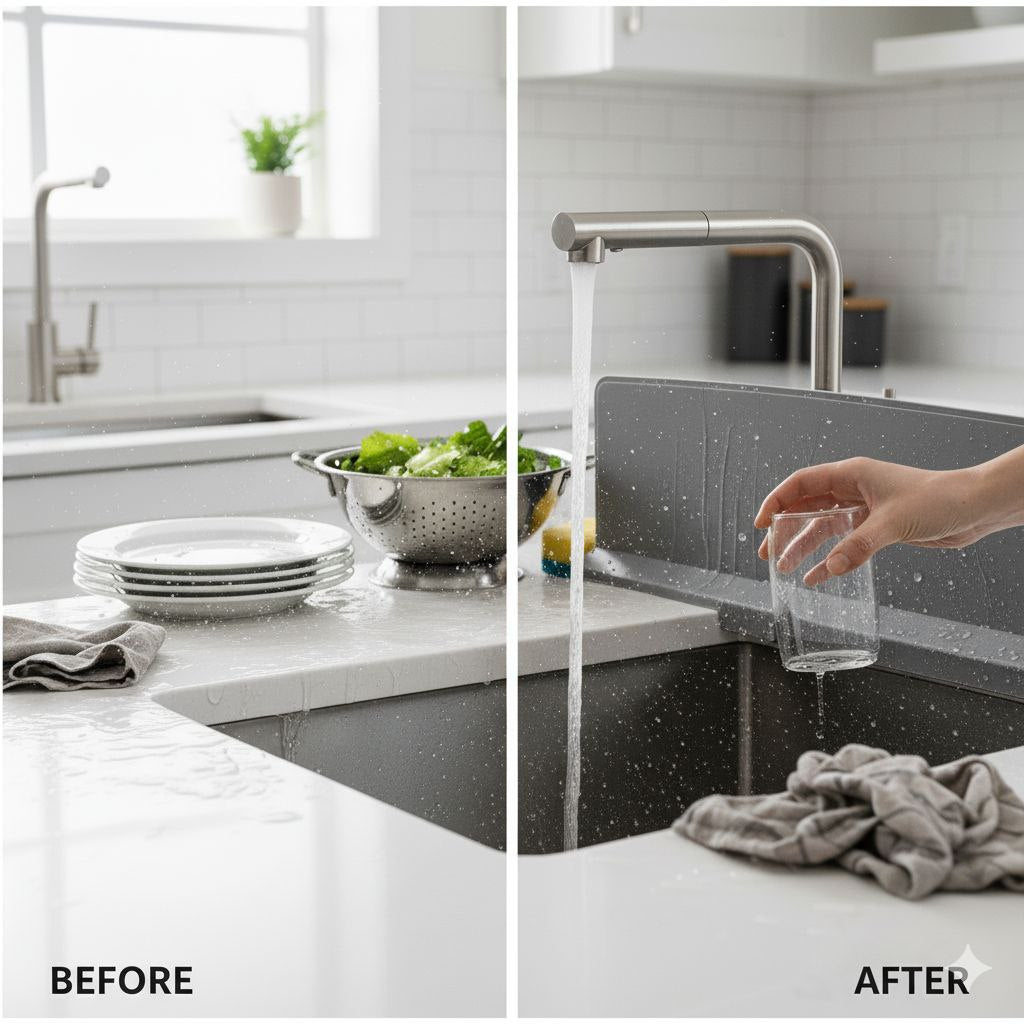 Universal Silicone Sink Splash Guard (Pack of 2)